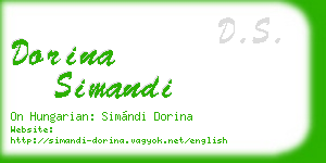 dorina simandi business card