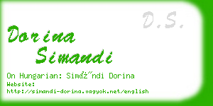 dorina simandi business card